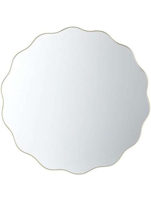 Miroir contour métal doré fleur 54cm - Kiabi