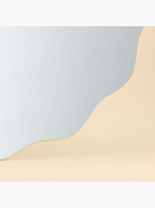 Miroir contour métal doré fleur 54cm - Kiabi