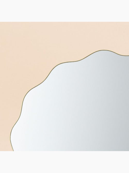 Miroir contour métal doré fleur 54cm - Kiabi