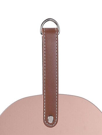 Miroir cuivre rose avec anse triangle