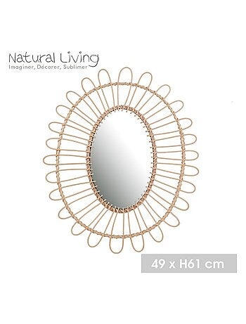 Miroir Dalia bambou 52x60 cm