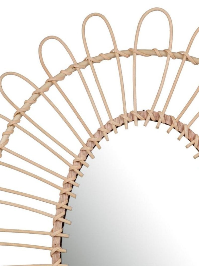 Miroir Dalia bambou 52x60 cm Beige - Kiabi