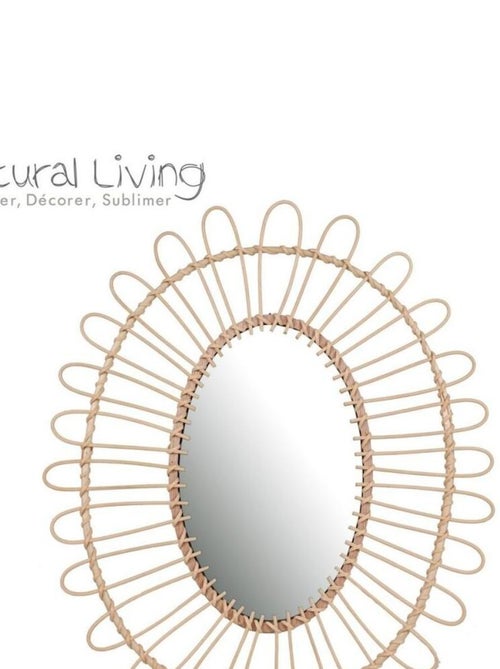 Miroir Dalia bambou 52x60 cm - Kiabi