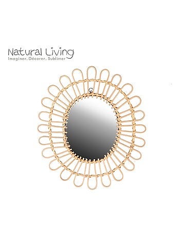 Miroir Dalia rotin 34x39 cm