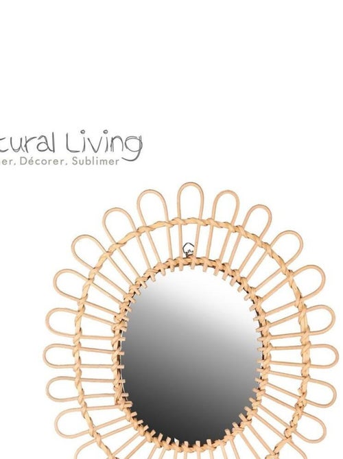 Miroir Dalia rotin 34x39 cm - Kiabi Miroir Dalia rotin 34x39 cm - Kiabi