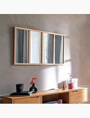 Miroir d'atelier cadre bois de paulownia NAE