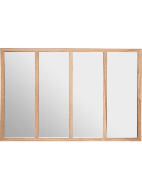 Miroir d'atelier cadre bois de paulownia NAE - Kiabi