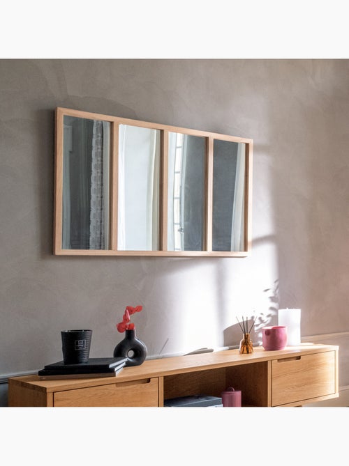 Miroir d'atelier cadre bois de paulownia NAE - Kiabi
