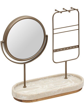 Miroir de beauté porte-bijoux ovale come