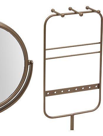 Miroir de beauté porte-bijoux ovale come