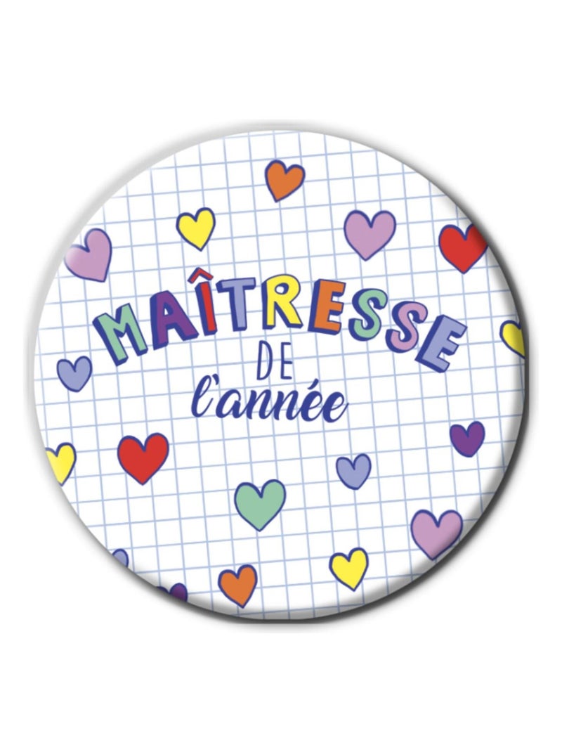 Miroir de poche Merci Maîtresse | Version Maîtresse cœurs | Cadeau Maîtresse Multicolore - Kiabi