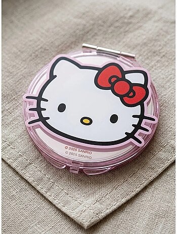 Miroir de poche rond double face grossissante Hello Kitty Sanrio