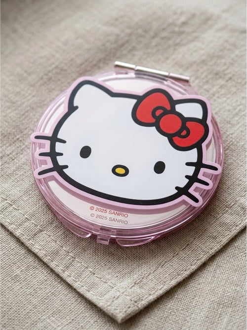 Miroir de poche rond double face grossissante Hello Kitty Sanrio - Kiabi