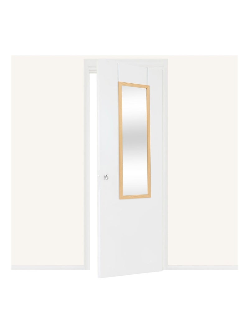 Miroir de porte à suspendre en bois TASSO Beige - Kiabi