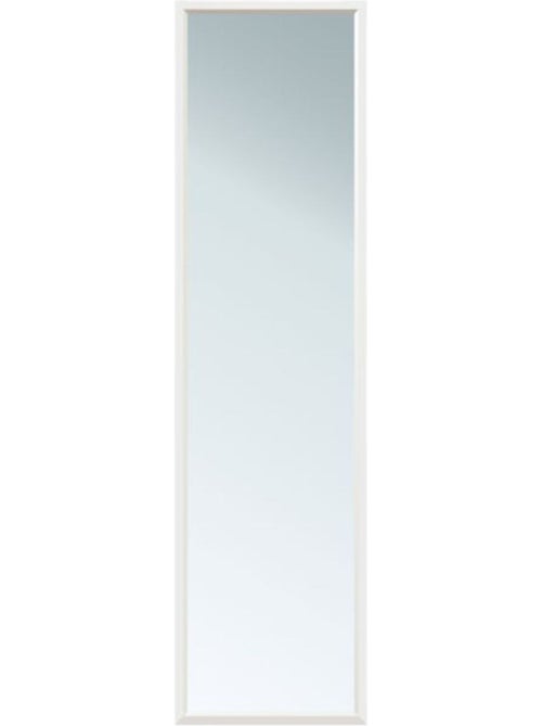 Miroir de porte contour blanc 120x30cm - Kiabi Miroir de porte contour blanc 120x30cm - Kiabi