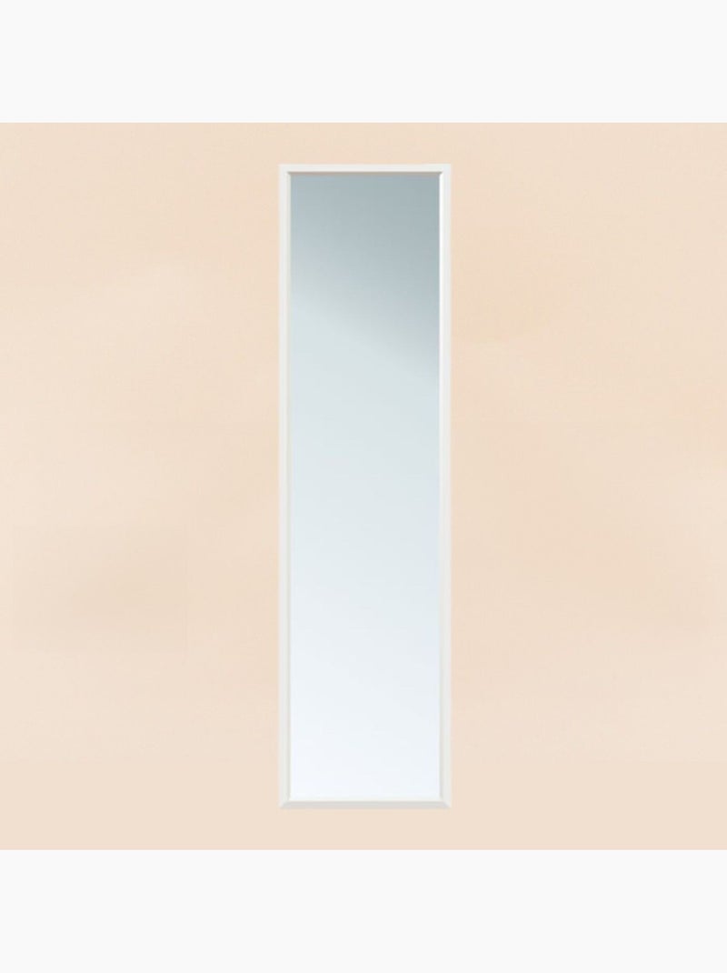 Miroir de porte contour blanc 120x30cm Blanc - Kiabi