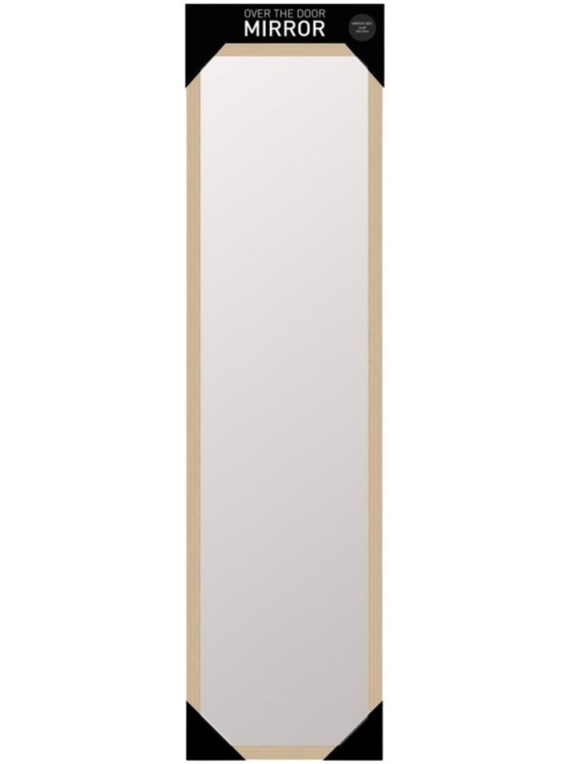 Miroir de porte contour bois 120x30cm Beige - Kiabi