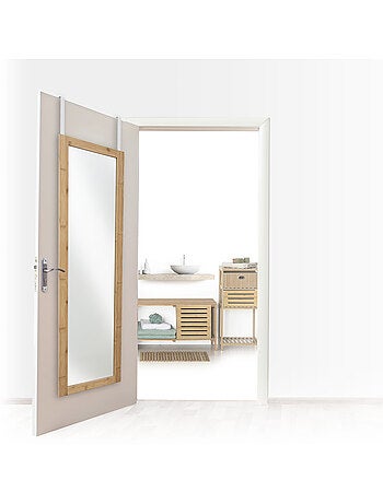 Miroir de porte en bambou
