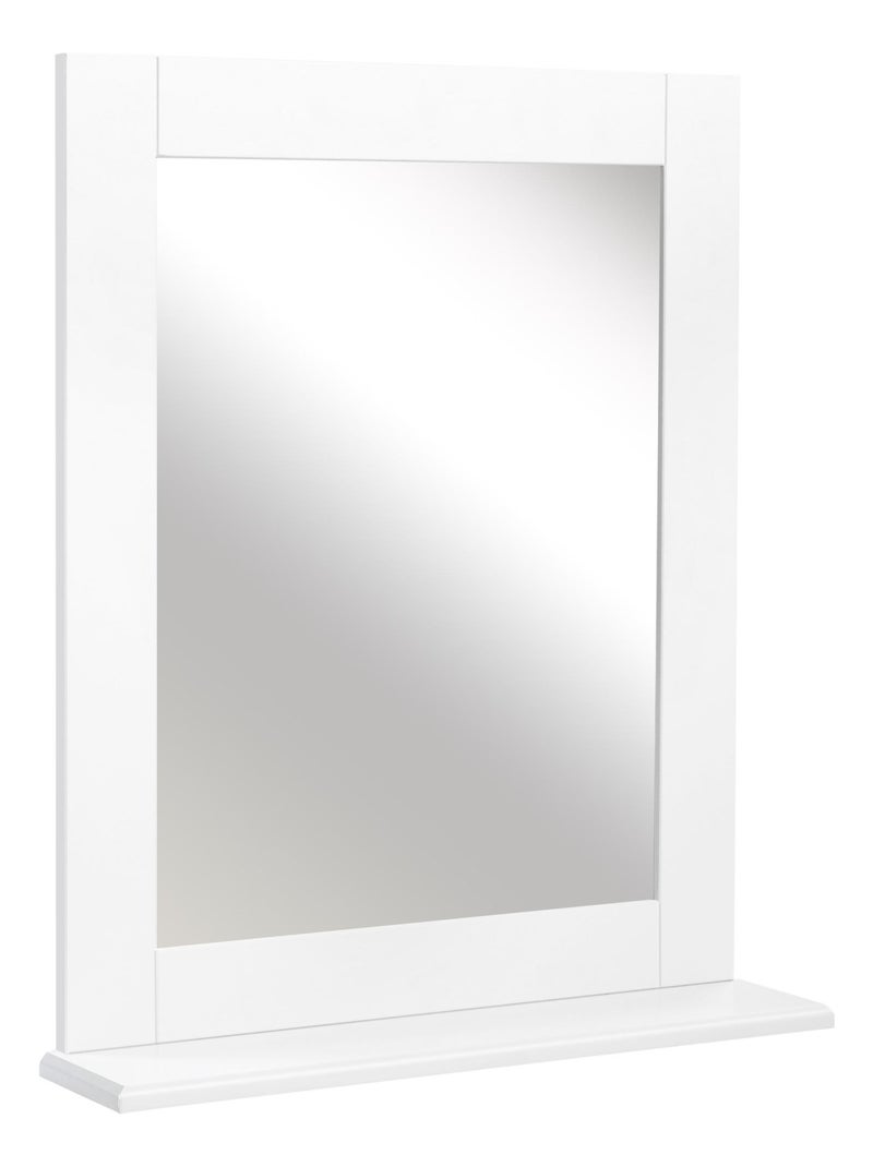 Miroir de salle de bain avec étagère blanc Blanc - Kiabi