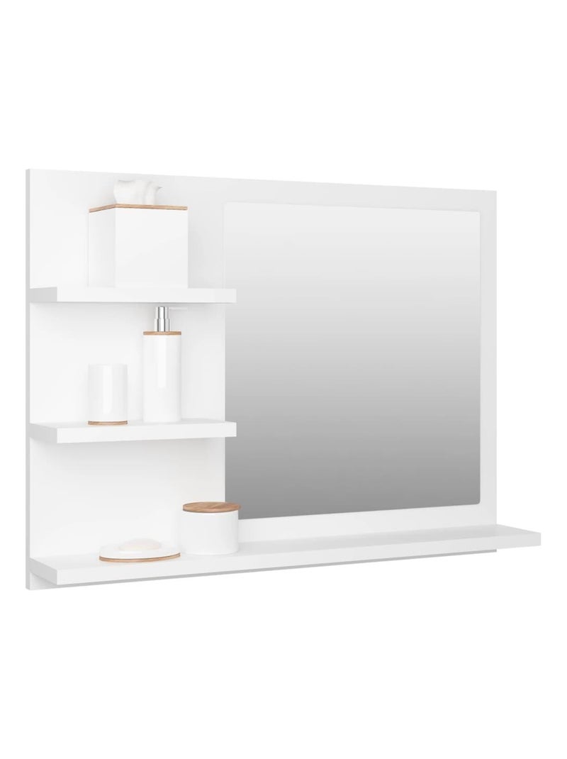 Miroir de salle de bain avec rangements Blanc - Kiabi