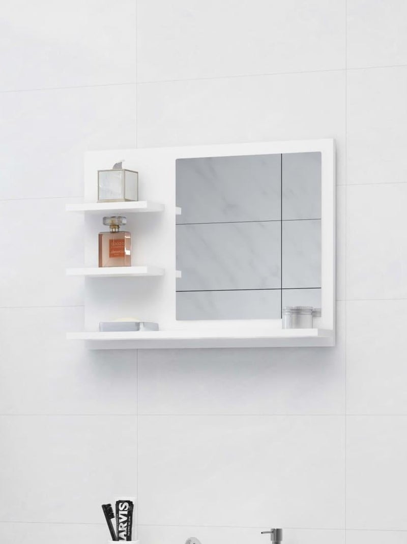 Miroir de salle de bain avec rangements Blanc - Kiabi