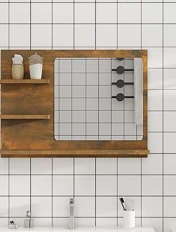 Miroir de salle de bain avec rangements