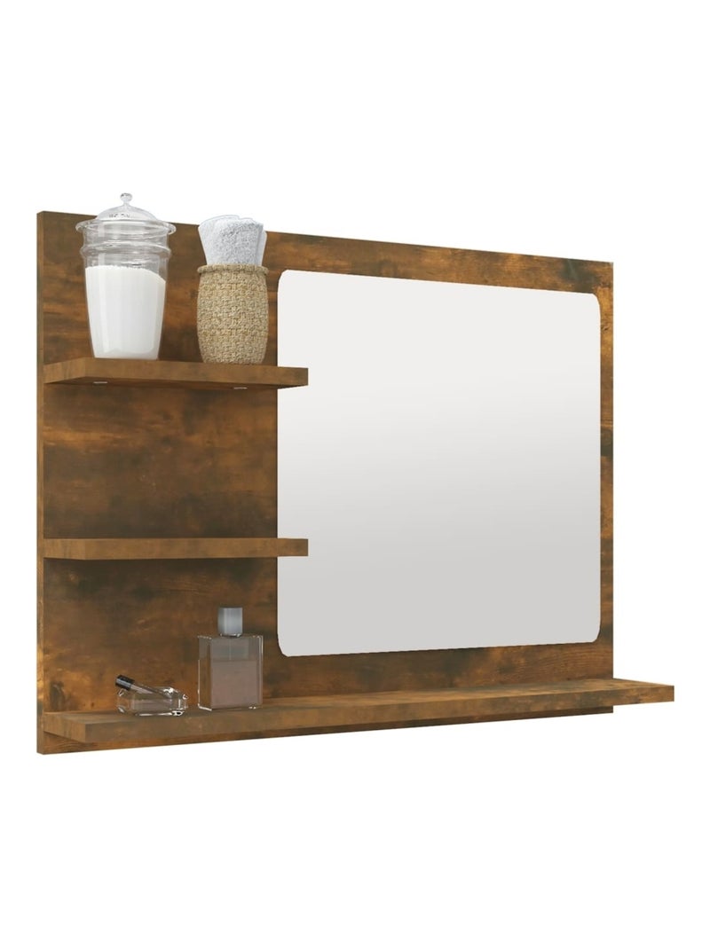 Miroir de salle de bain avec rangements Marron - Kiabi
