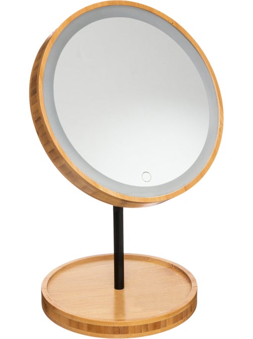 Miroir de toilette à LED avec pied - Kiabi