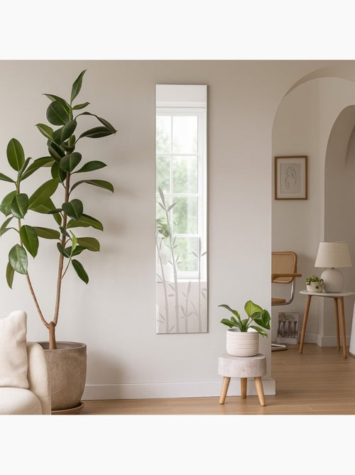 Miroir décoration bambou 120x25cm - Kiabi