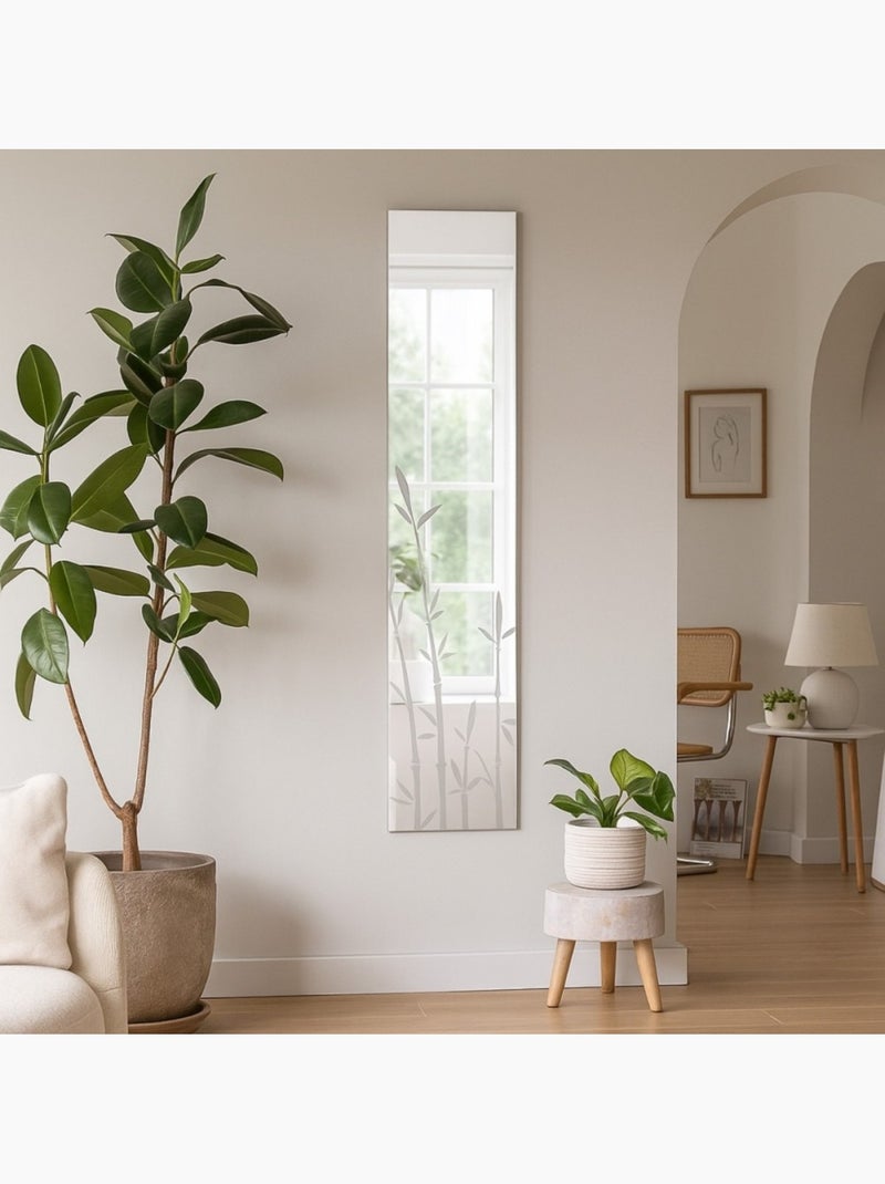 Miroir décoration bambou 120x25cm Transparent - Kiabi