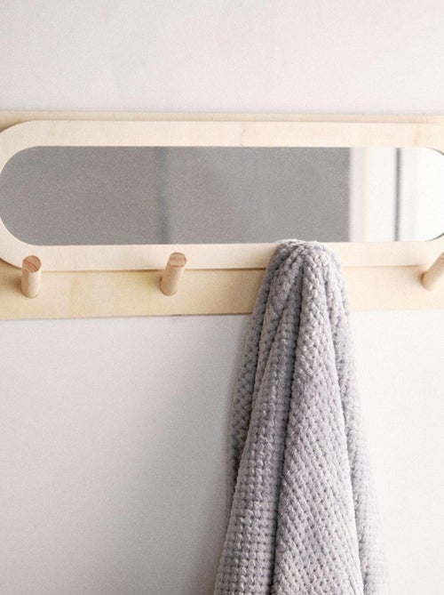 Miroir d'entrée avec porte manteau SIMPLICITY - Kiabi