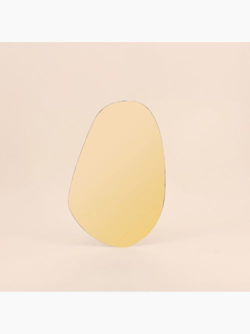 Miroir doré forme organique 40x25cm - Kiabi