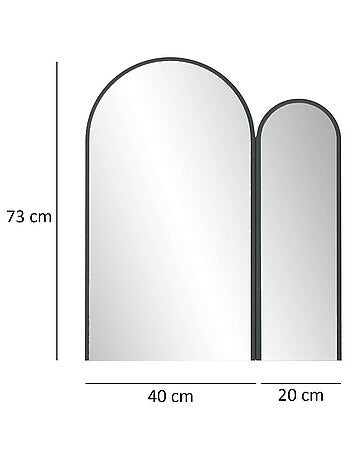 Miroir double décoratif en forme d'arche ETHERA