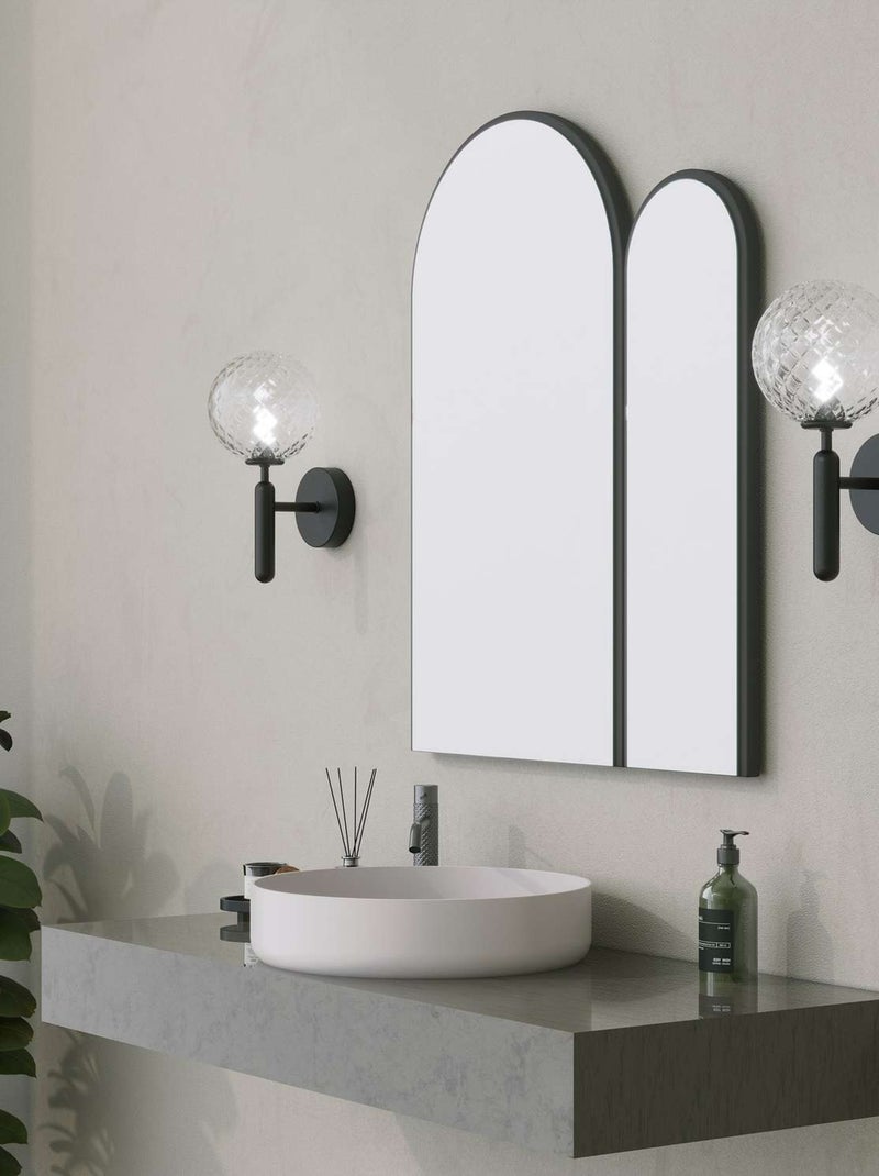 Miroir double décoratif en forme d'arche ETHERA Noir - Kiabi