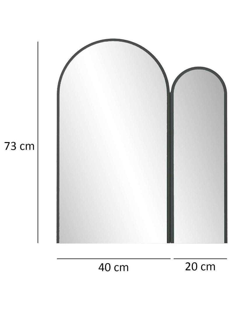 Miroir double décoratif en forme d'arche ETHERA Noir - Kiabi