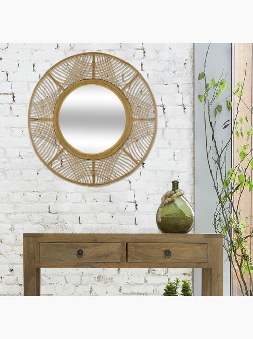 Miroir en bambou bohème INA - Kiabi