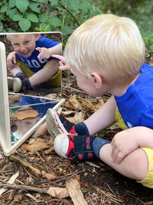Miroir en bois à 3 faces - Kiabi