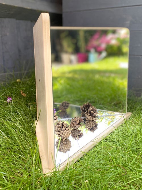 Miroir en bois à 3 faces - Kiabi