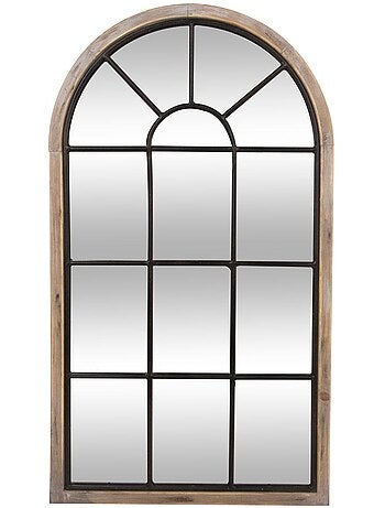 Miroir en bois et métal style fenêtre ZOÉ