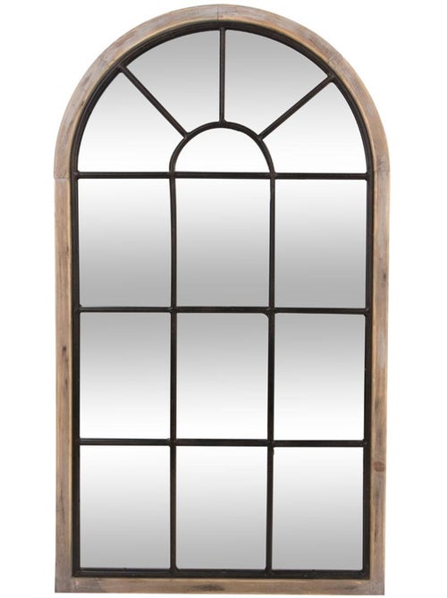 Miroir en bois et métal style fenêtre ZOÉ - Kiabi