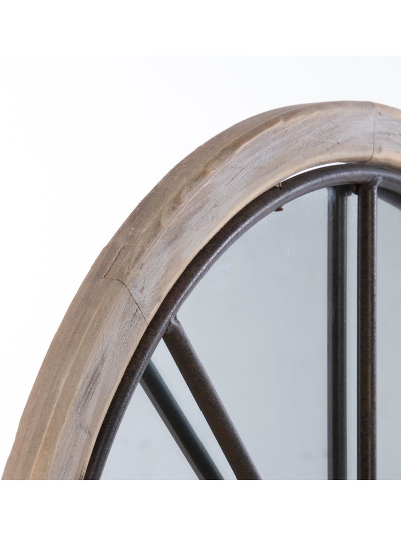 Miroir en bois et métal style fenêtre ZOÉ Noir - Kiabi