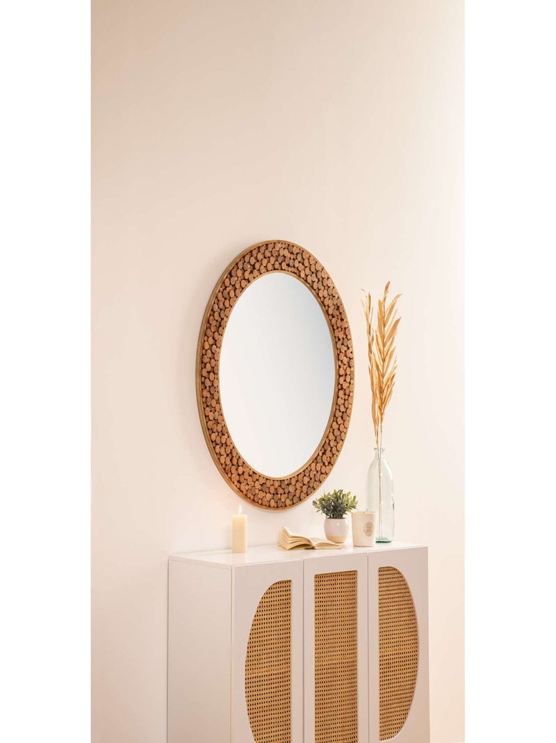Miroir en bois RONDIN Marron - Kiabi