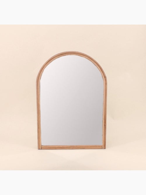 Miroir en forme d'arche contour rotin 50x35cm - Kiabi