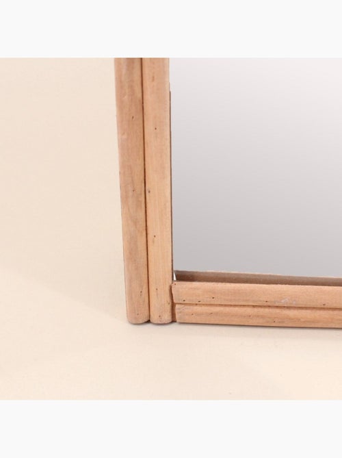 Miroir en forme d'arche contour rotin 50x35cm - Kiabi