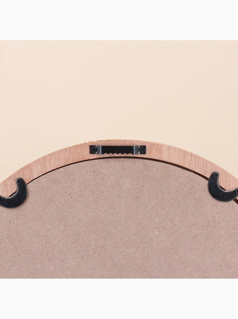 Miroir en forme d'arche contour rotin 50x35cm Beige - Kiabi
