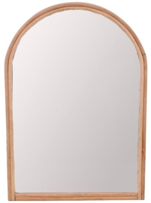 Miroir en forme d'arche contour rotin 50x35cm - Kiabi