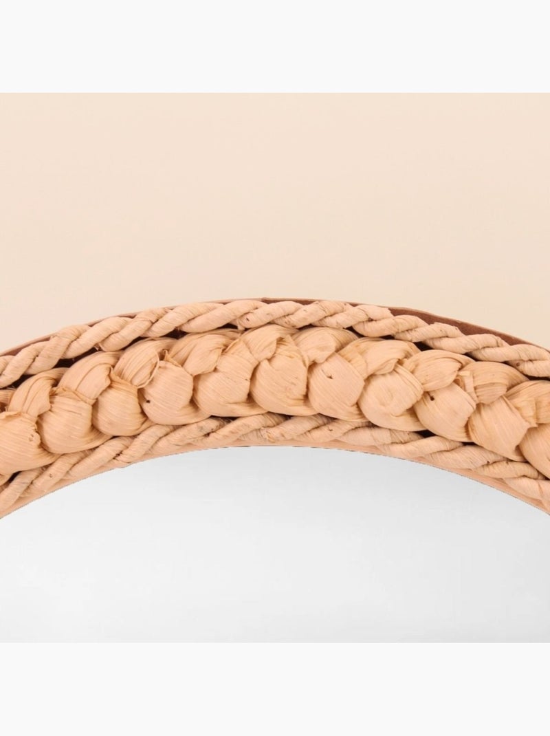 Miroir en forme d'arche en corde de maïs 40x55x2cm Beige - Kiabi