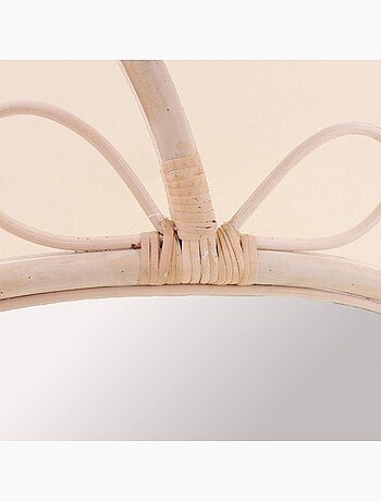 Miroir en forme de pomme en rotin 42x42cm