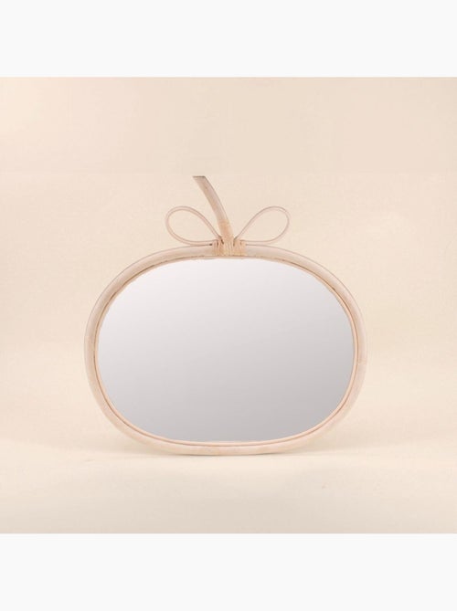 Miroir en forme de pomme en rotin 42x42cm - Kiabi