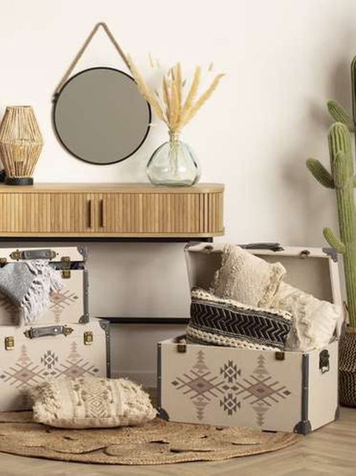 Miroir en métal suspendu avec corde - Kiabi